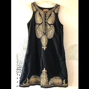 Free People Black Shift Dress with Sequin Detail